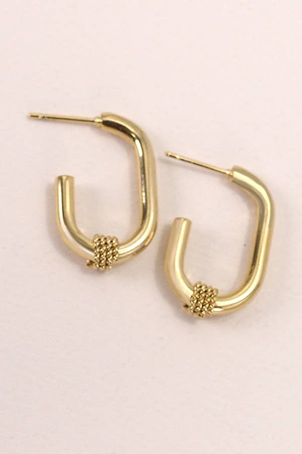 18K STAINLESS STEEL WATERPROOF TARNISHFREE U HOOPS | 40E317