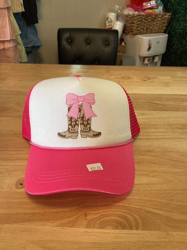 Boots & Bows Trucker Hat 👢🎀