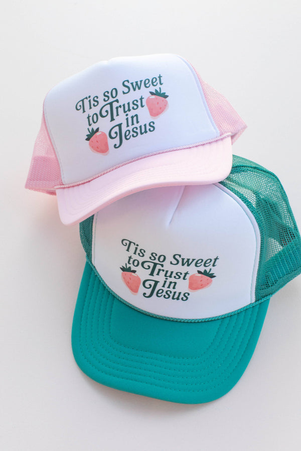 Sweet Jesus Faith Strawberry Trucker Hat Cap