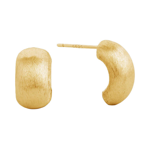14K Gold-Dipped Wide Hoop Post Earring
