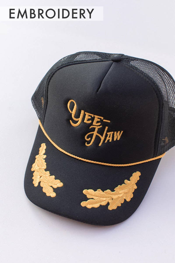 Embroidery Yee Haw Trucker Hat Cap